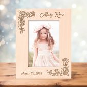 2 Hoek Rozen Aangepaste tekst 5x7 Gegraveerde Lijstjes