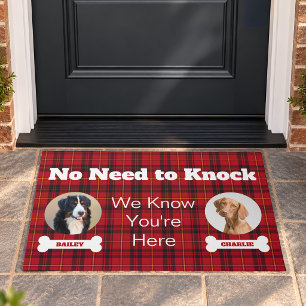 2 Honden Foto's Geen Nood Om Aan Te Kloppen Rood S Deurmat