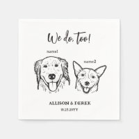 2 Honden Huisdier Tekening Wij doen ook Bruiloft