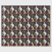 2 honden in kerstkostuums cadeaupapier (Vlak)
