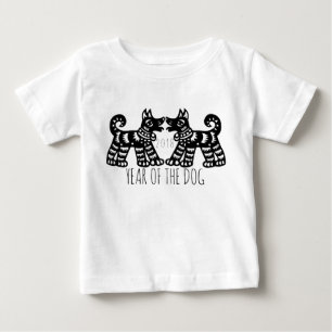 2 Honden voor Chinees T-shirt in het nieuwe jaar 2