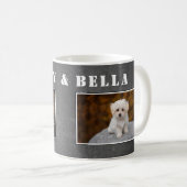 2 Hondeneigenaar Chalkboard Naam Foto Koffiemok (Voorkant rechts)