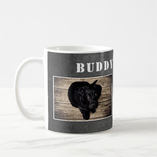 2 Hondeneigenaar Chalkboard Naam Foto Koffiemok (Links)