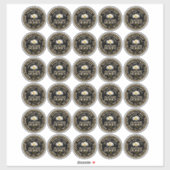 2" Honey Standard Mason Jar Canning Cover Daisy Sticker (Vel)