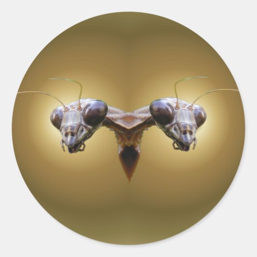 2 Hoofd Mantis ~ sticker (Voorkant)