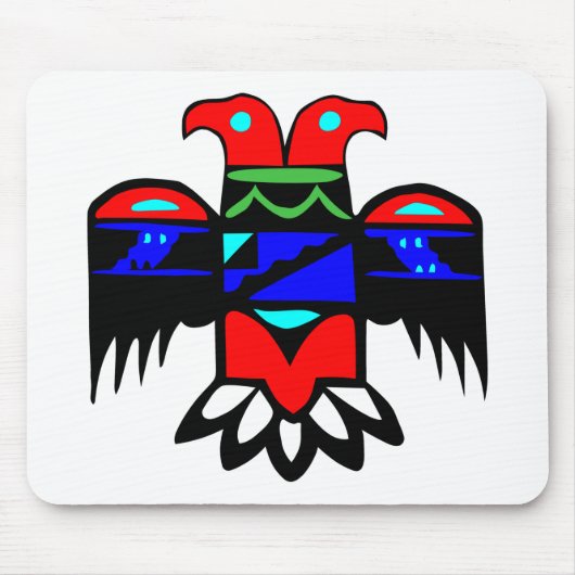 2 Hoofd Thunderbird Muismat (Voorkant)