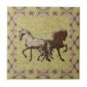 2 HORSES Tile Tegeltje (Voorkant)