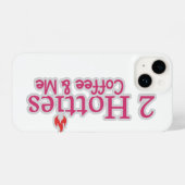 2 hotties coffee & me quote for hot people iPhone hoesje (Achterkant horizontaal)