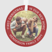 2 Huis Afbeeldingen Eerste Pasen Nieuw Huis Rood e Ornament (achterkant)