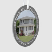 2 Huis Afbeeldingen Eerste Xmas Nieuwe Huis Eenvou Ornament (voorkant)