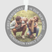 2 Huis Afbeeldingen Eerste Xmas Nieuwe Huis Eenvou Ornament (achterkant)