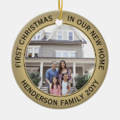 2 huisfoto's Eerste Kerstdagen Nieuwe homepage Fau Keramisch Ornament (Voorkant)