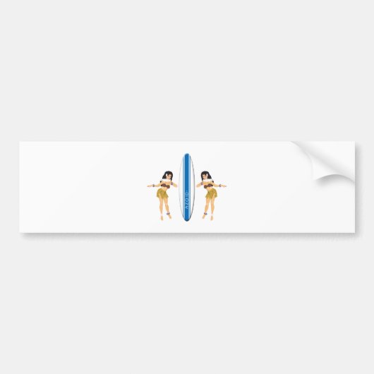 2 Hulas en raad van Surven Bumpersticker (Voorkant)