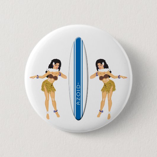 2 Hulas en raad van Surven Ronde Button 5,7 Cm (Voorkant)
