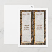2 Hunter's Camo Chic bruiloft Bladwijzer Briefkaart (Voorkant / Achterkant)