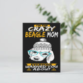 2 Ik ben de gekke Beagle mam Briefkaart (Staand voorkant)