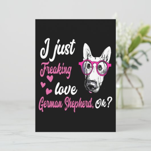 2 Ik ben gewoon gek op Duitse herder OK Kaart (Staand voorkant)