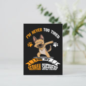 2 Ik ben nooit te moe voor mijn Duitse herder Briefkaart (Staand voorkant)