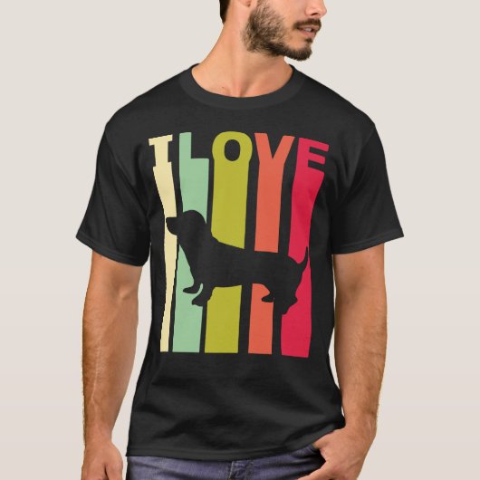2 Ik hou van teckel noodlijdend Hondenliefhebber T-shirt (Voorkant)