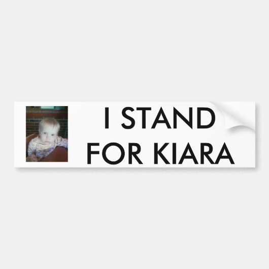 2, IK STAND VOOR KIARA BUMPERSTICKER (Voorkant)