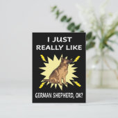 2 Ik vind Duitse herder echt leuk OK Briefkaart (Staand voorkant)