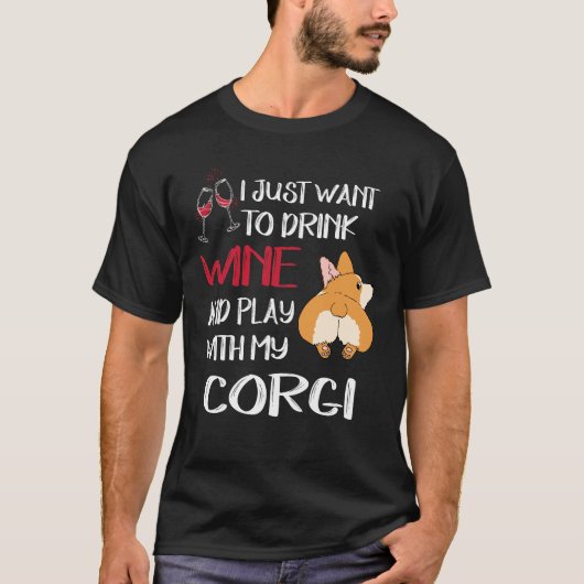 2 Ik wil gewoon wijn drinken T-shirt (Voorkant)