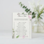 2 in 1 Bridal Brunch Douche Spel Informatiekaartje (Staand voorkant)