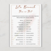 2 in 1 Bridal Brunch Douche Spel Informatiekaartje (Achterkant)