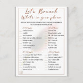 2 in 1 Bridal Brunch Douche Spel Informatiekaartje (Voorkant)