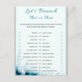 2 in 1 Bridal Brunch Douche Spel Informatiekaartje (Achterkant)