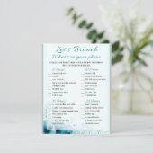 2 in 1 Bridal Brunch Douche Spel Informatiekaartje (Staand voorkant)