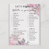 2 in 1 Bridal Brunch Douche Spel Informatiekaartje (Voorkant)