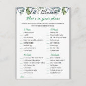 2 in 1 Bridal Brunch Douche Spel Informatiekaartje (Voorkant)