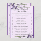 2 in 1 Bridal Brunch Douche Spel Informatiekaartje (Voorkant / Achterkant)