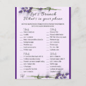 2 in 1 Bridal Brunch Douche Spel Informatiekaartje (Achterkant)