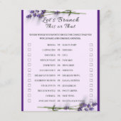 2 in 1 Bridal Brunch Douche Spel Informatiekaartje (Voorkant)