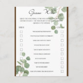 2 in 1 Bruidsfeestspelen Informatiekaartje (Achterkant)