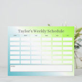 2-in-1 Budget Blauw Groen Gradient Class Schema (Staand voorkant)