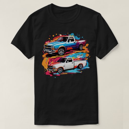 2 in 1 Chevy S10 Drag Truck T-shirt (Design voorkant)