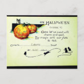 2-in-1  Halloween Party Uitnodiging & (Voorkant)