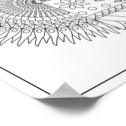 2 in 1 Mandala Adult Kleurend Poster (Hoek)