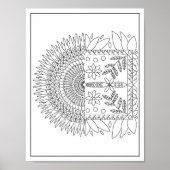 2 in 1 Mandala Adult Kleurend Poster (Voorkant)