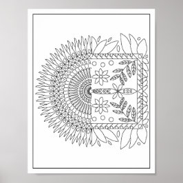 2 in 1 Mandala Adult Kleurend Poster