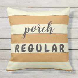 2-in-1 Pastel Gele Stripes Aangepaste kleur en tek Buitenkussen