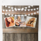 2 in 1 Rustic Babys Breath 2025 Afstuderen Drieluik Uitnodiging (Binnenzijde eerst)