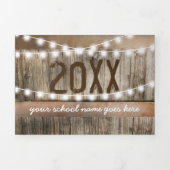 2 in 1 Rustic Baby's Breath 2026 Afstuderen Drieluik Uitnodiging (Cover)