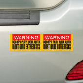 2-in-1 speelt niet goed met juiste extremisten bumpersticker (Op auto)