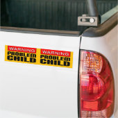 2-in-1 waarschuwing: Probleemkind Bumpersticker (Op Truck)