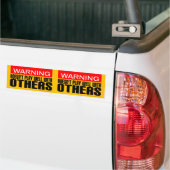 2-in-1 waarschuwing: speelt niet goed met anderen bumpersticker (Op Truck)