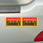 2-in-1 waarschuwing: speelt niet goed met opdracht bumpersticker (Op auto)